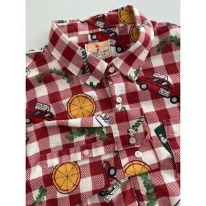 RSVLTS Men's 3XL Home Alone Little Neros Pizza Christmas L/S Button Down - Mint!